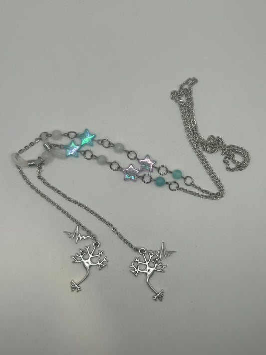 Man with the Lichtenberg Scar Glasses Chains